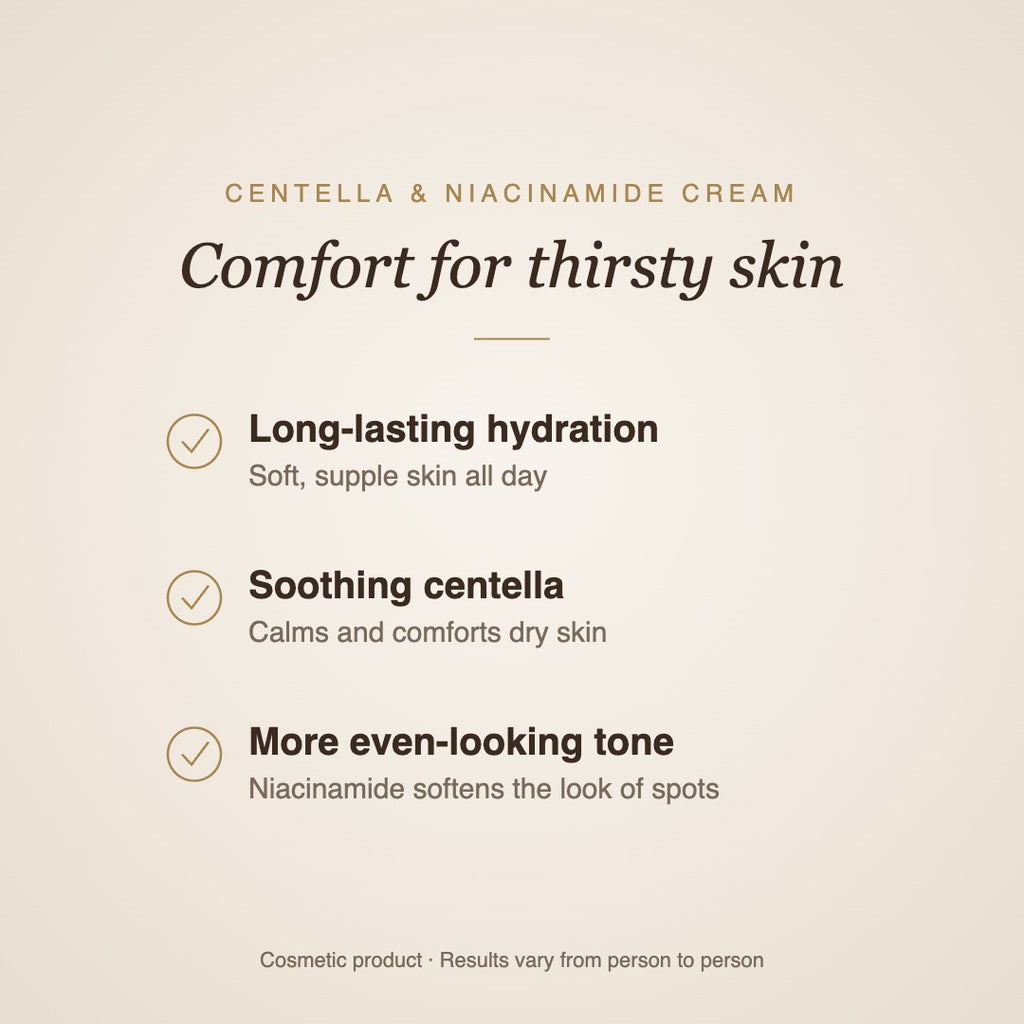 NIDA Centella & Niacinamide Cream benefits